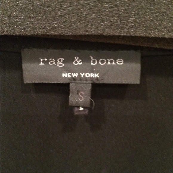 MINT Rag & Bone Black Tunic With Leather Trim - Picture 3 of 6